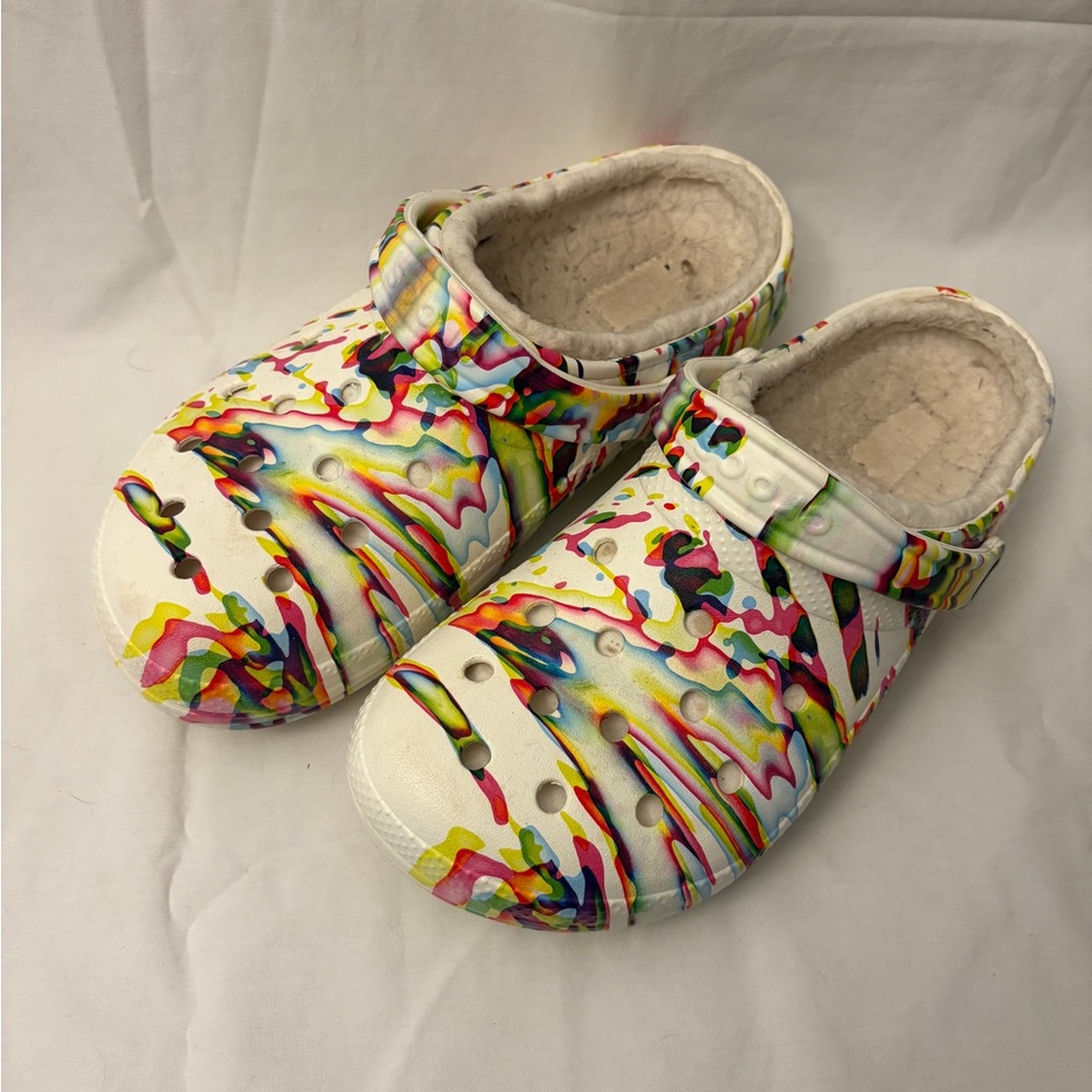 Colorful Fuzzy Crocs